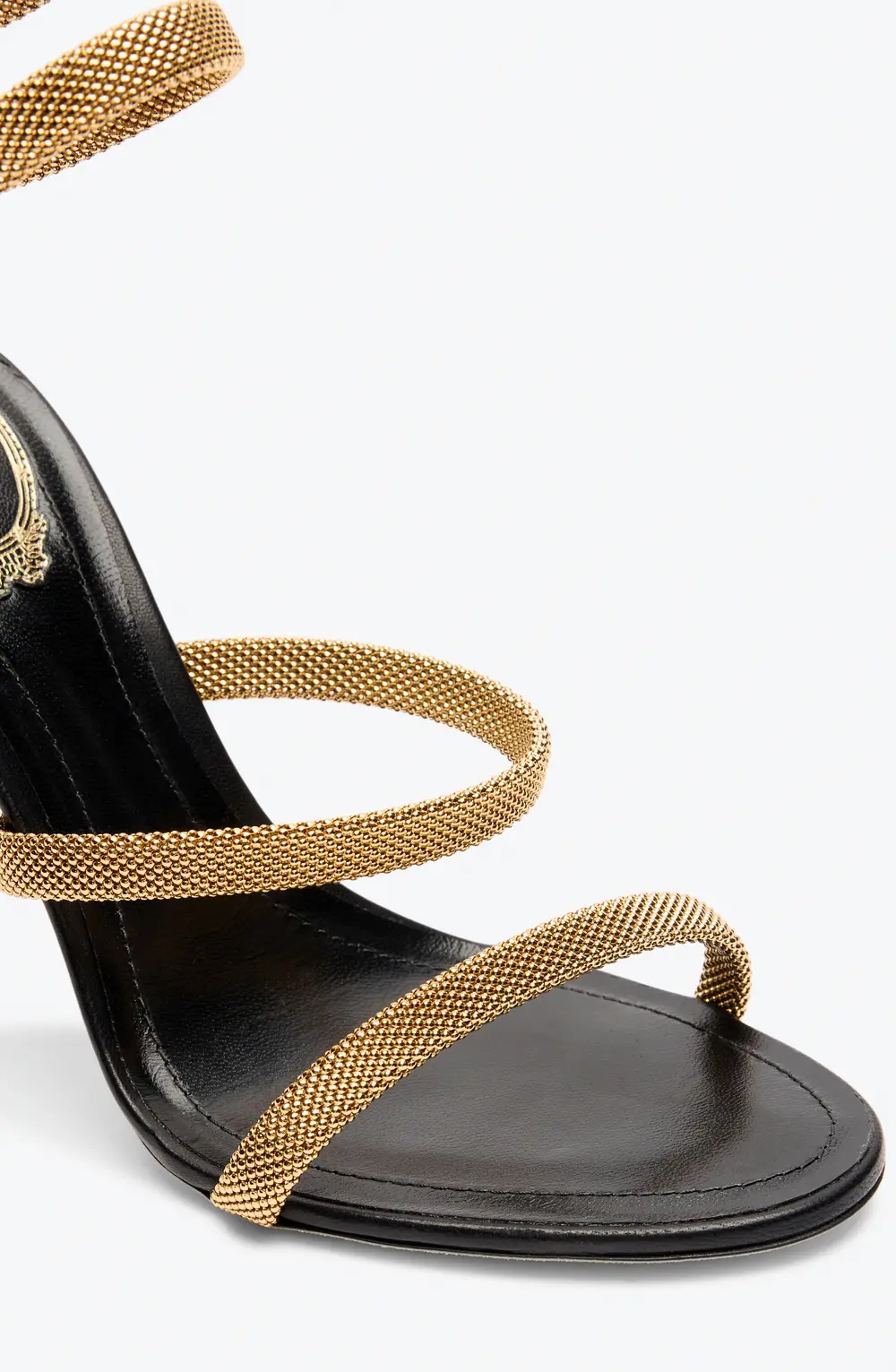 Rene Caovilla TRIGOLD CLEO BLACK-GOLD SANDAL 105