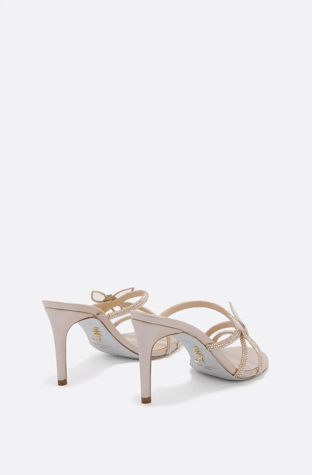 Rene Caovilla BUTTERFLOWER CHAMPAGNE MULE 80
