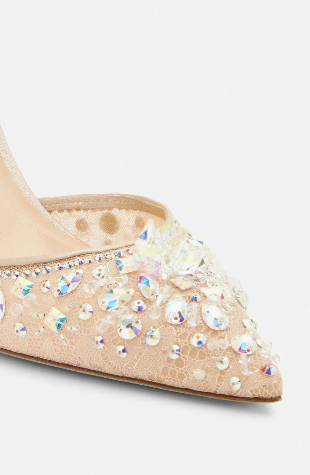 Rene Caovilla Cinderella Nude Slingback 80