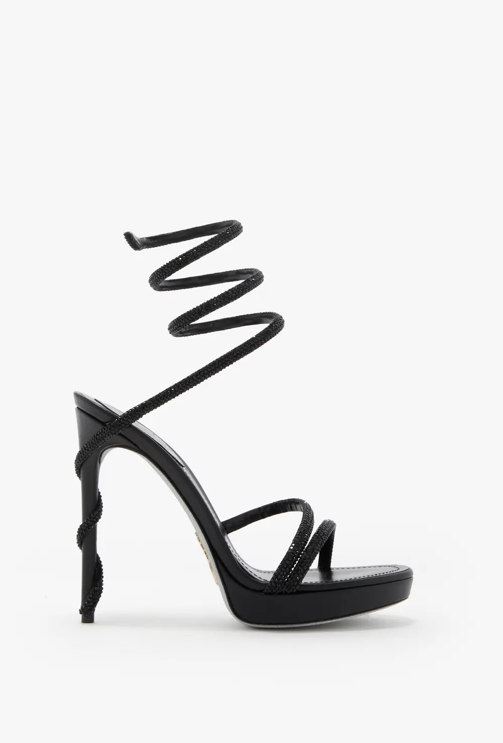 Rene Caovilla MARGOT BLACK PLATFORM SANDAL 120