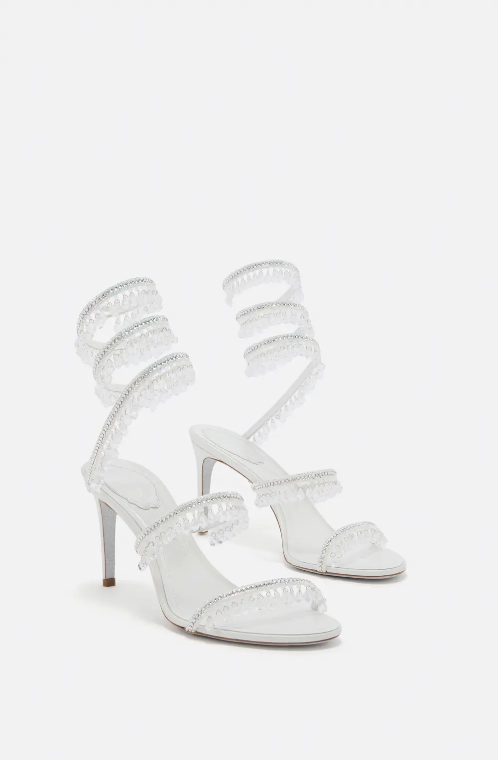 Rene Caovilla CHANDELIER WHITE SANDAL 80