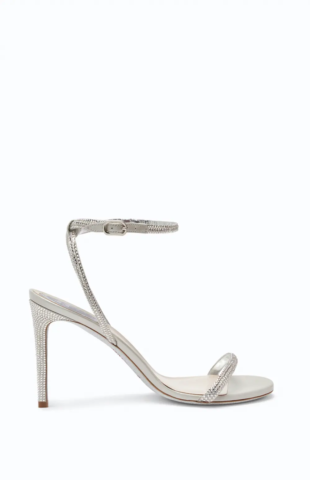 Rene Caovilla Ellabrita Crystal Silver Sandal 80