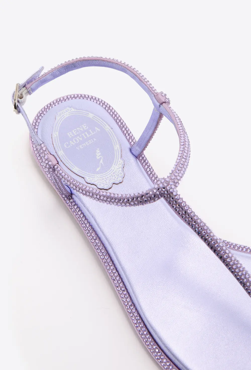 Rene Caovilla DIANA WISTERIA SANDAL WITH CRYSTALS 10