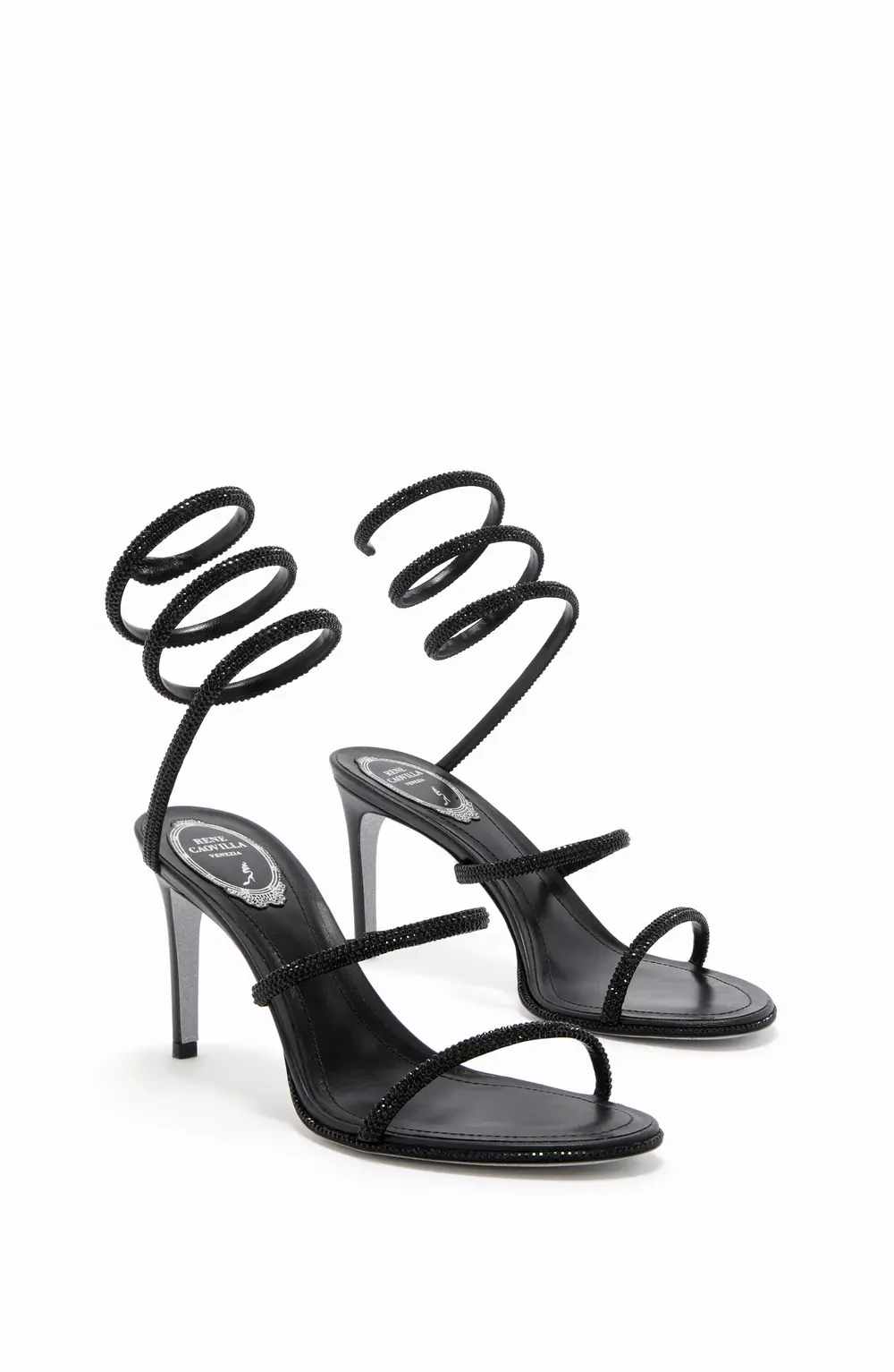 Rene Caovilla CLEO BLACK SANDAL 80