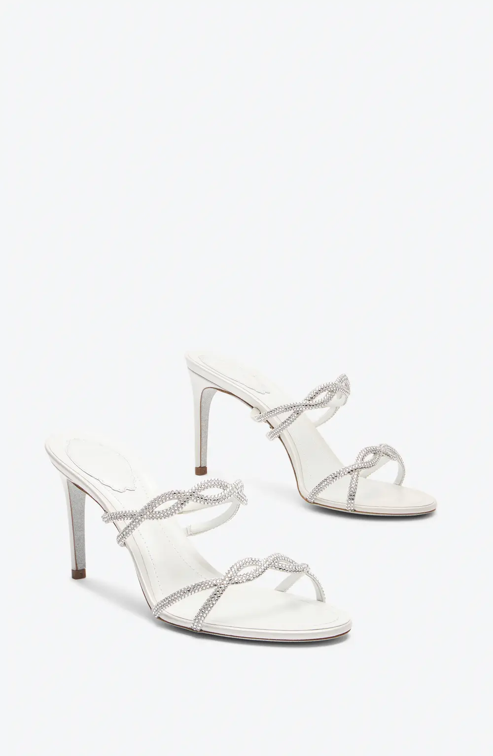 Rene Caovilla BRAID IVORY MULE 80