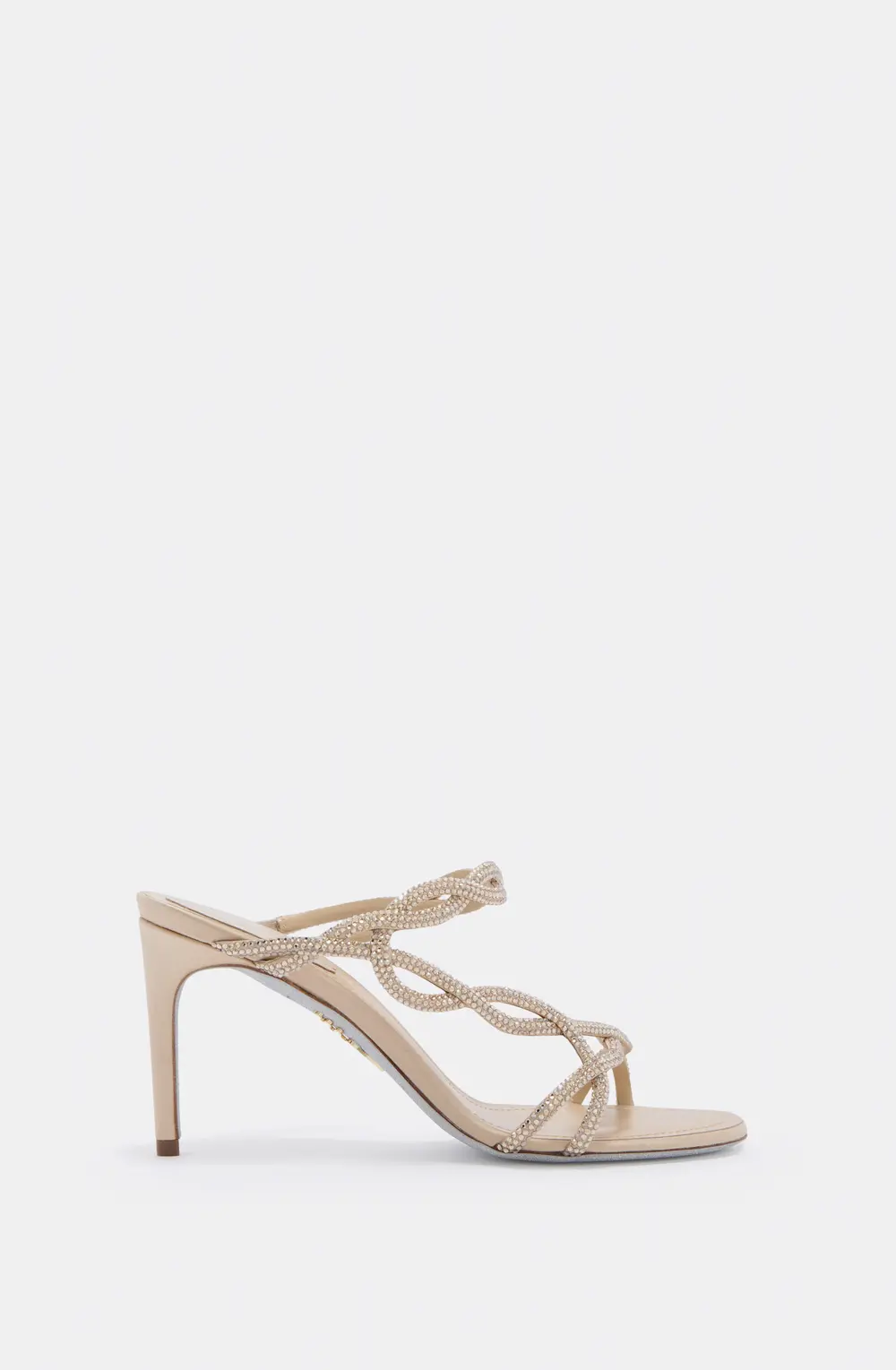 Rene Caovilla BRAID CHAMPAGNE MULE 80