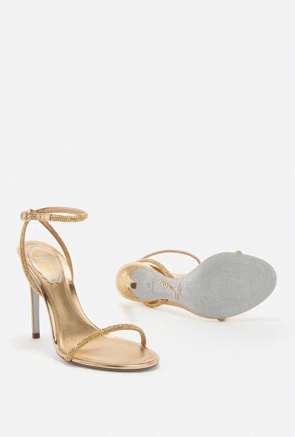 Rene Caovilla ELLABRITA CHAMPAGNE SANDAL 105