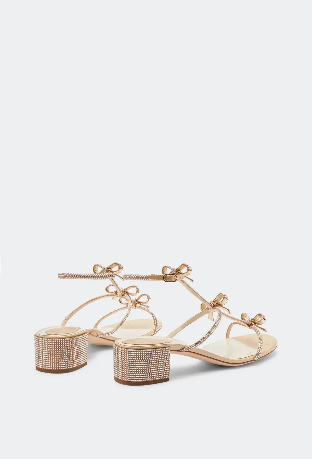 Rene Caovilla Caterina Crystal Beige Sandal 40