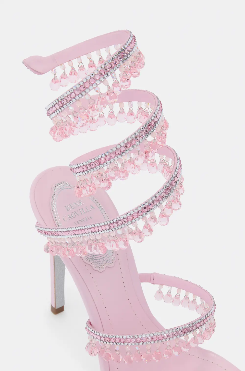 Rene Caovilla CHANDELIER CANDY PINK SANDAL 105