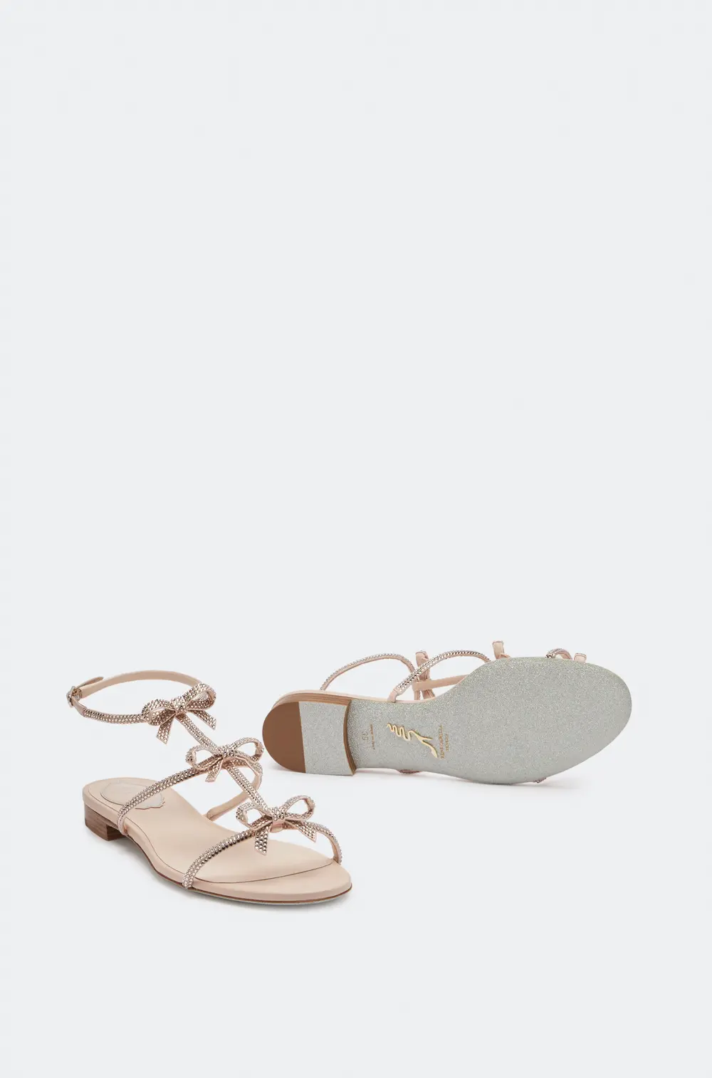 Rene Caovilla CATERINA NUDE FLAT SANDAL 10