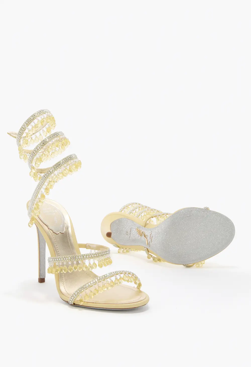 Rene Caovilla CHANDELIER BUTTER YELLOW SANDAL 105
