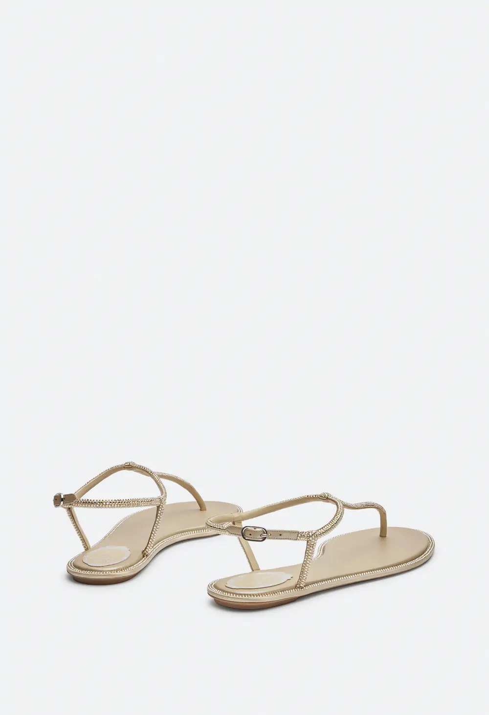 Rene Caovilla DIANA CRYSTAL BEIGE SANDAL 10