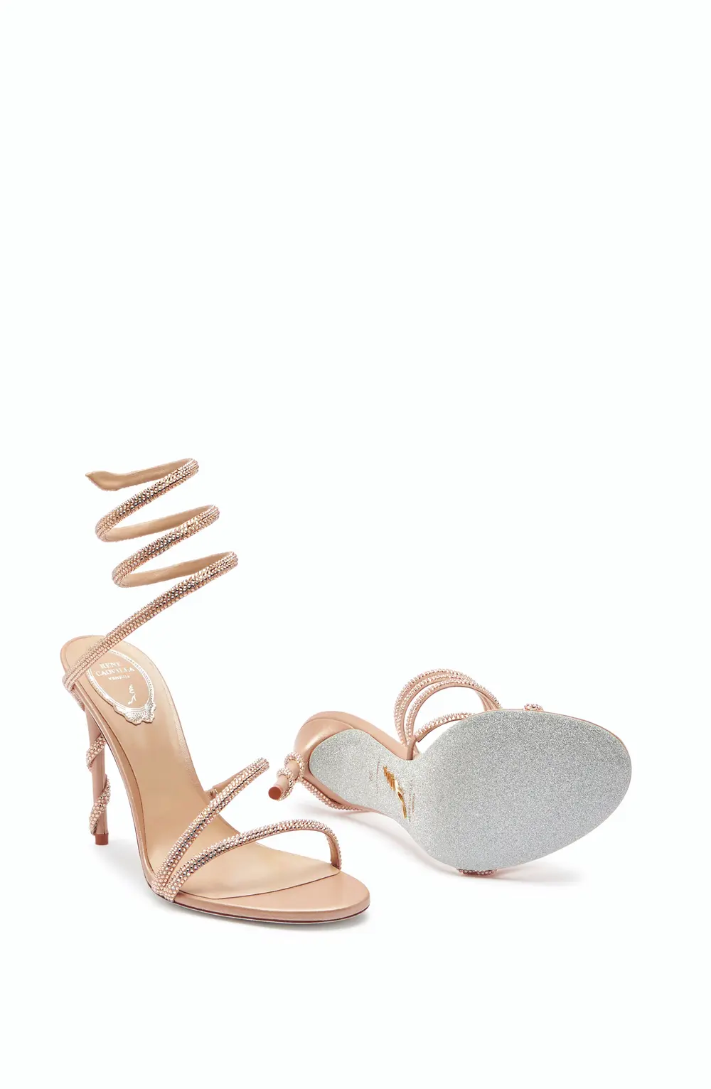 Rene Caovilla MARGOT CRYSTAL BLUSH SANDAL 105