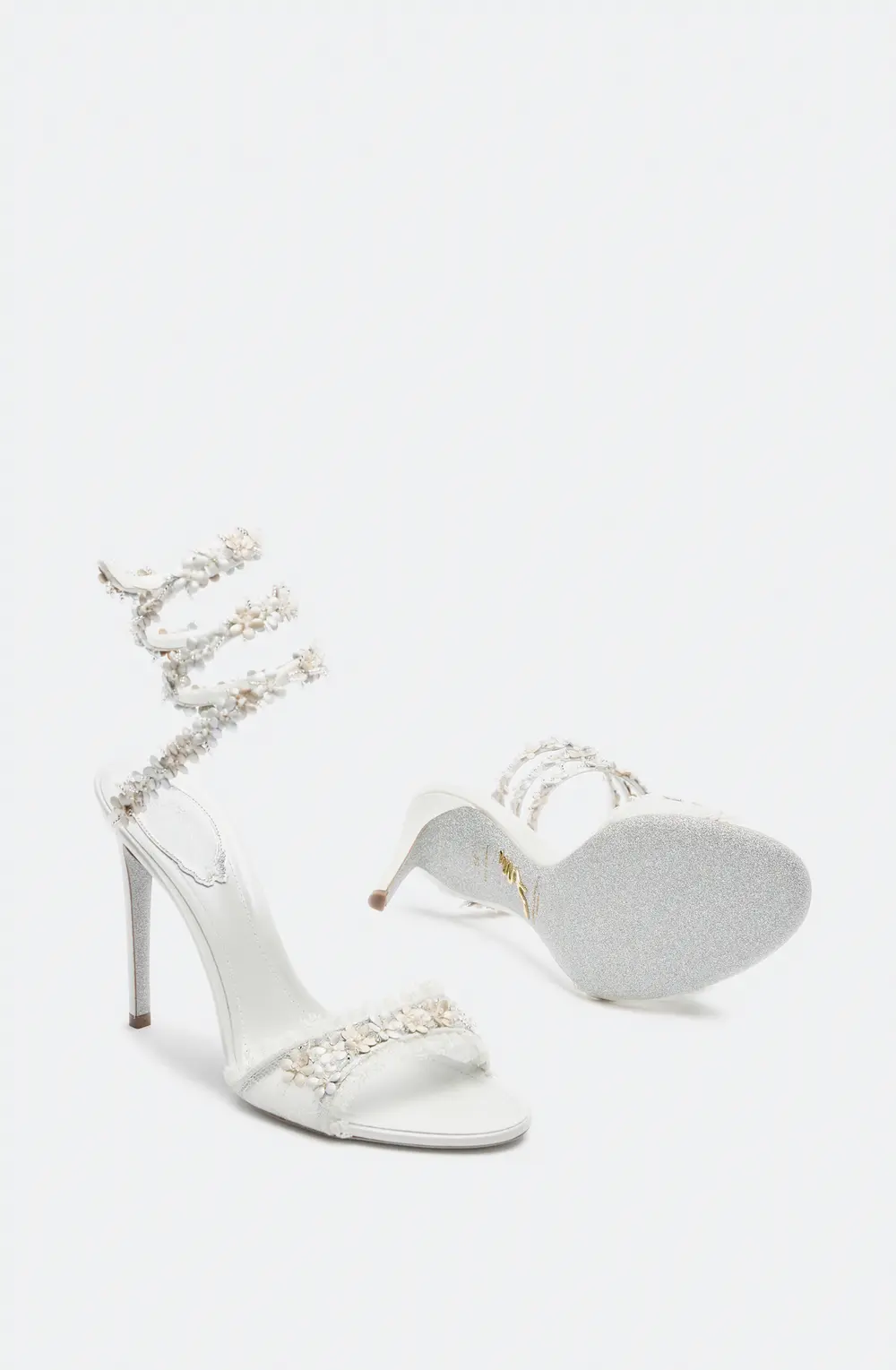 Rene Caovilla BLOOM WHITE SANDAL 105