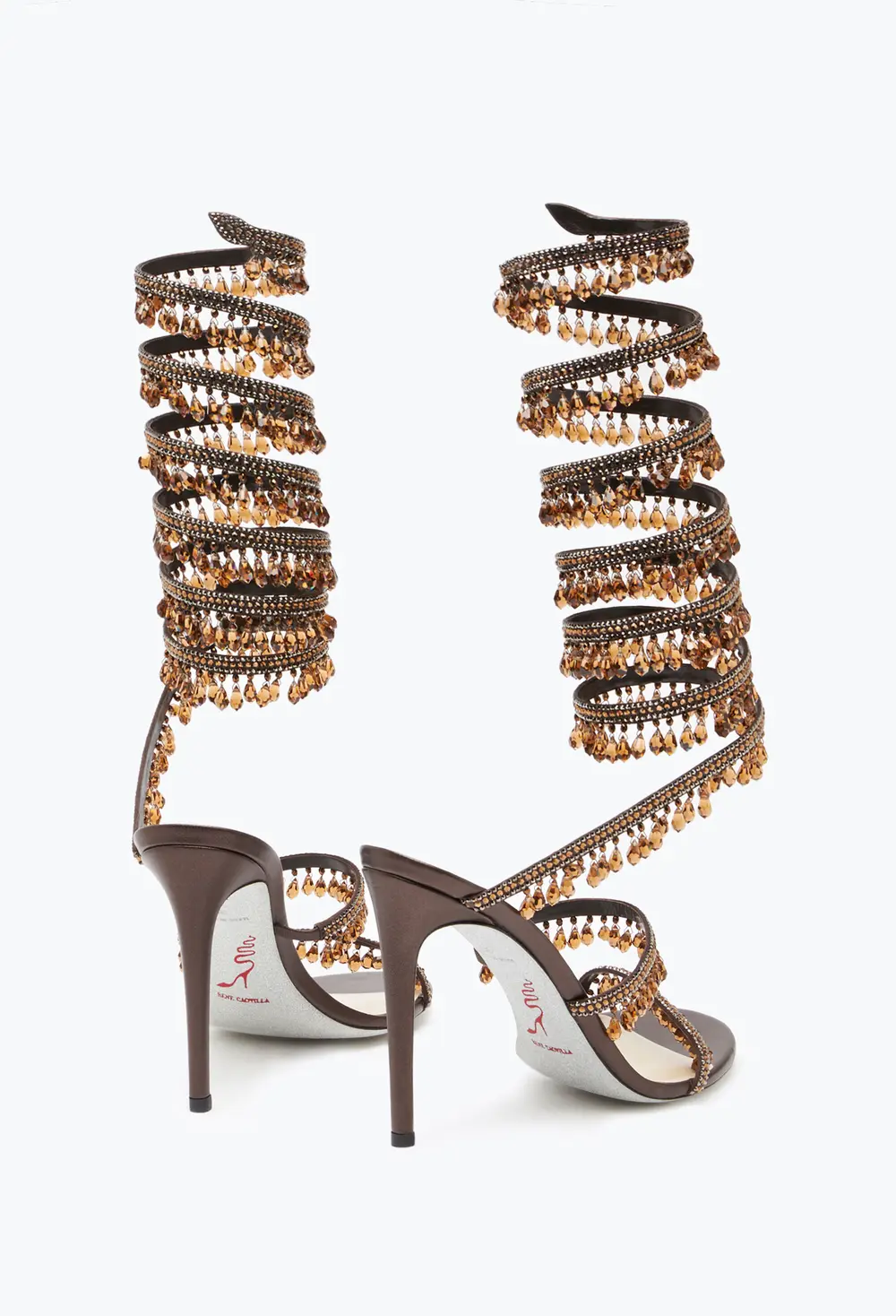 Rene Caovilla SUPER CHANDELIER BRONZE SANDAL 105