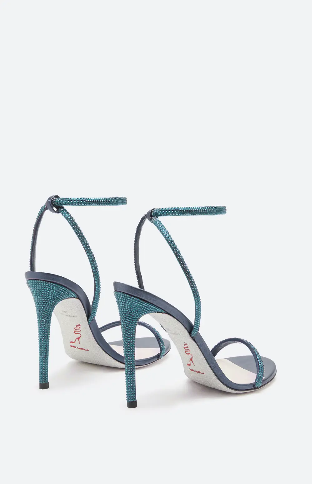Rene Caovilla Ellabrita Crystal Blue Sandal 105
