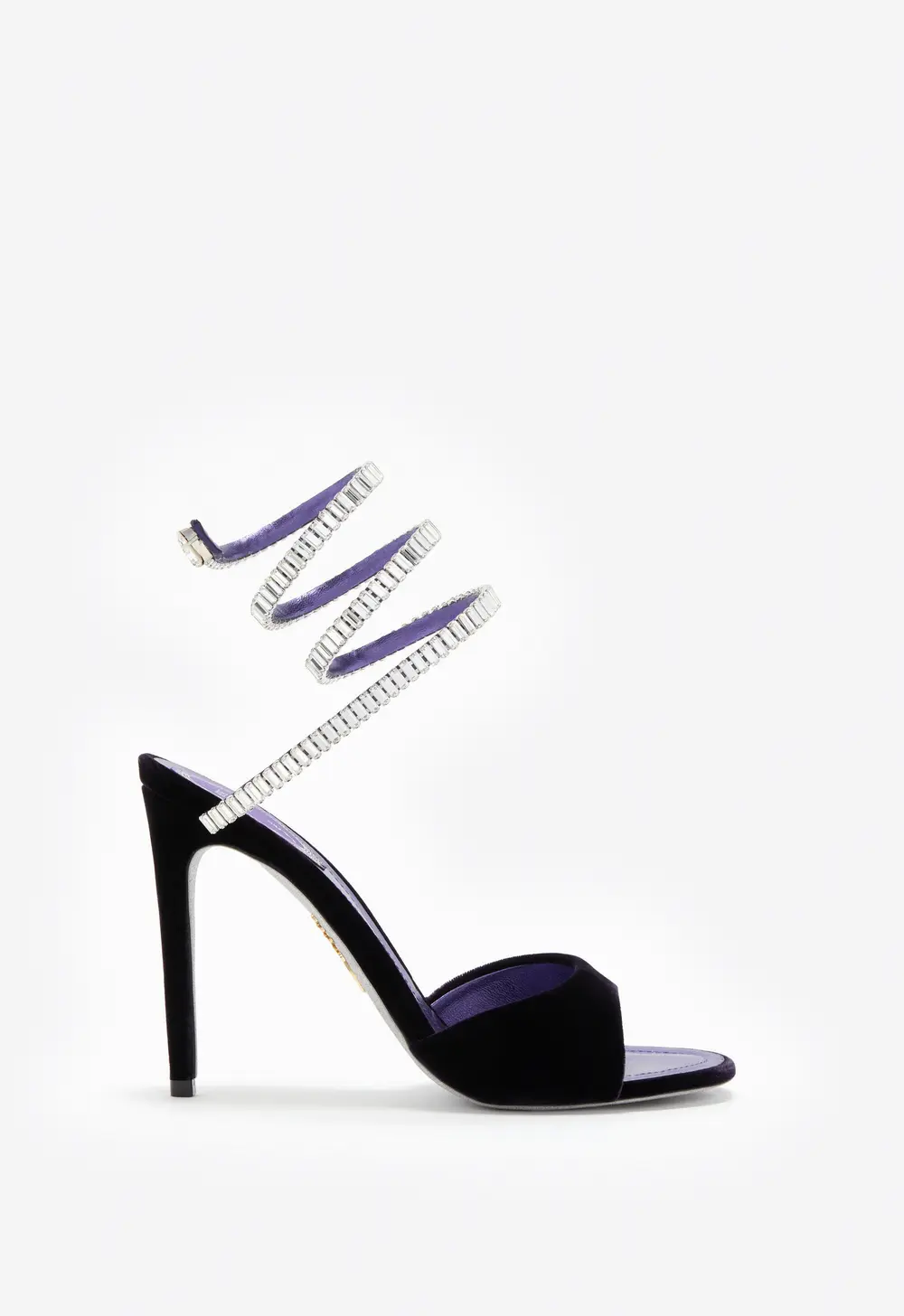 Rene Caovilla SPARK SANDAL IN PURPLE VELVET 105