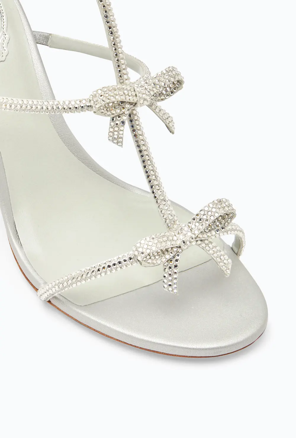 Rene Caovilla Caterina Silver Sandal With Crystals 80