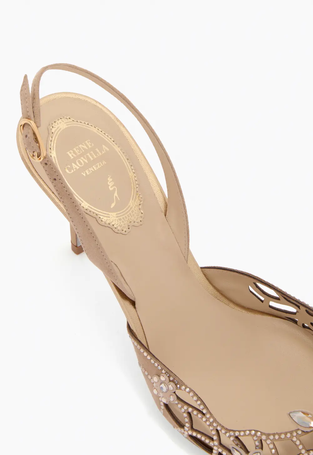 Rene Caovilla EDEN GOLD SLINGBACK 80