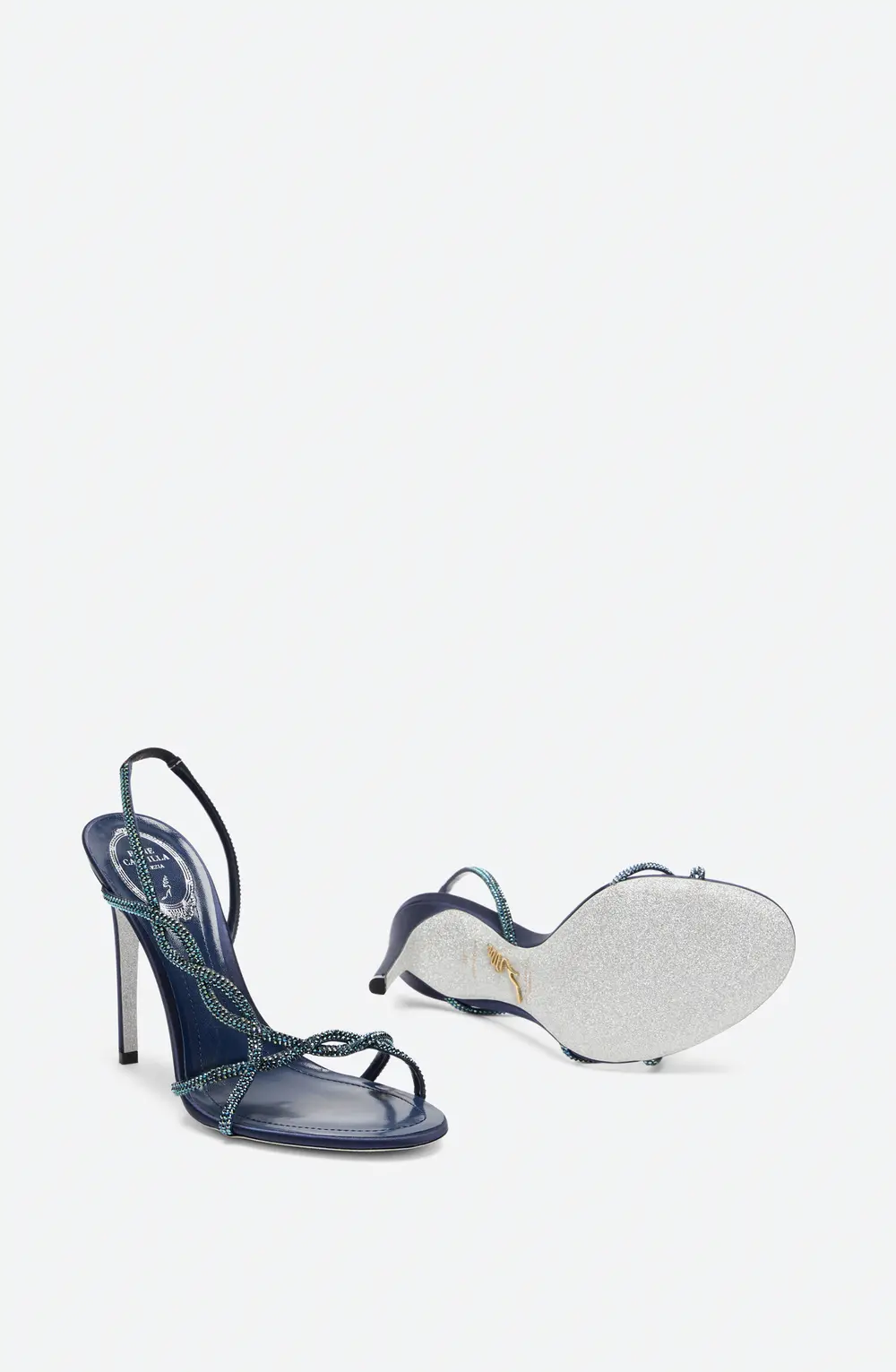 Rene Caovilla BRAID ELECTRIC BLUE SANDAL 105