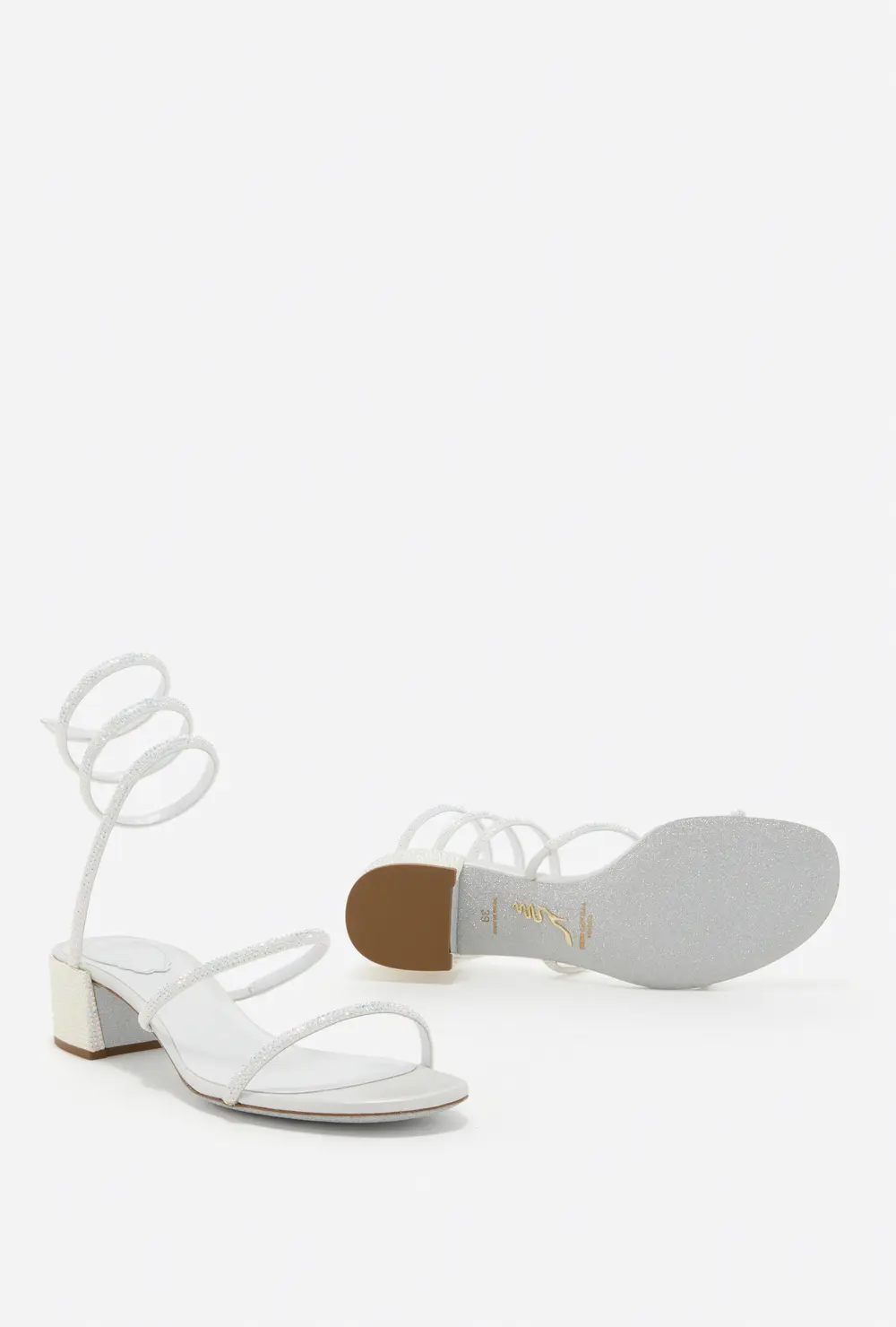 Rene Caovilla CLEO WHITE SANDAL 40