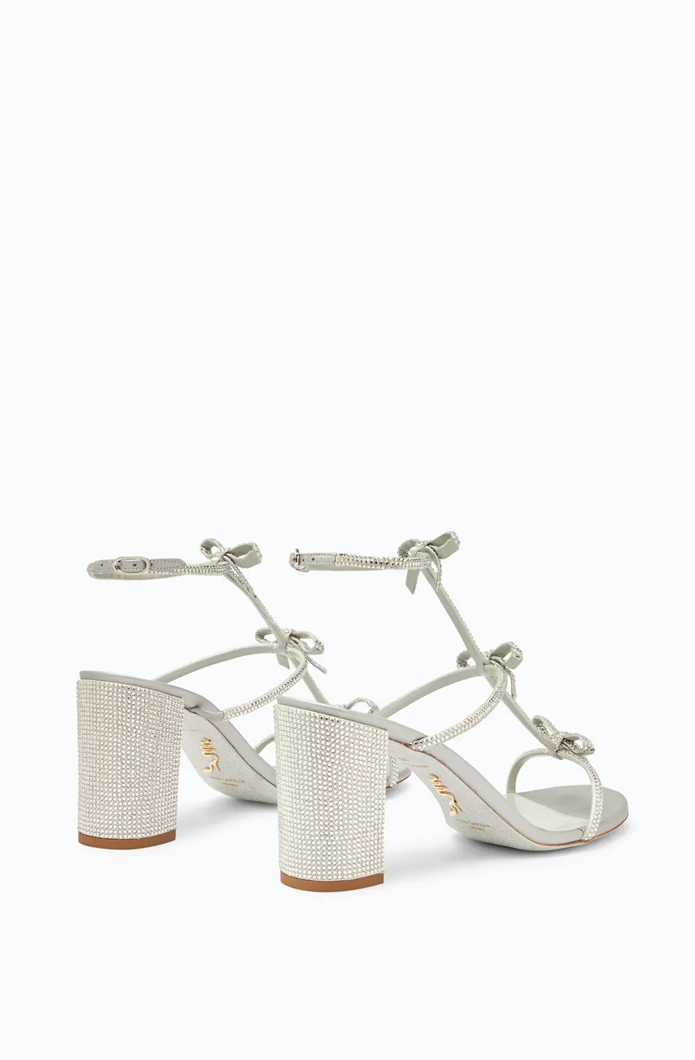 Rene Caovilla Caterina Silver Sandal With Crystals 80