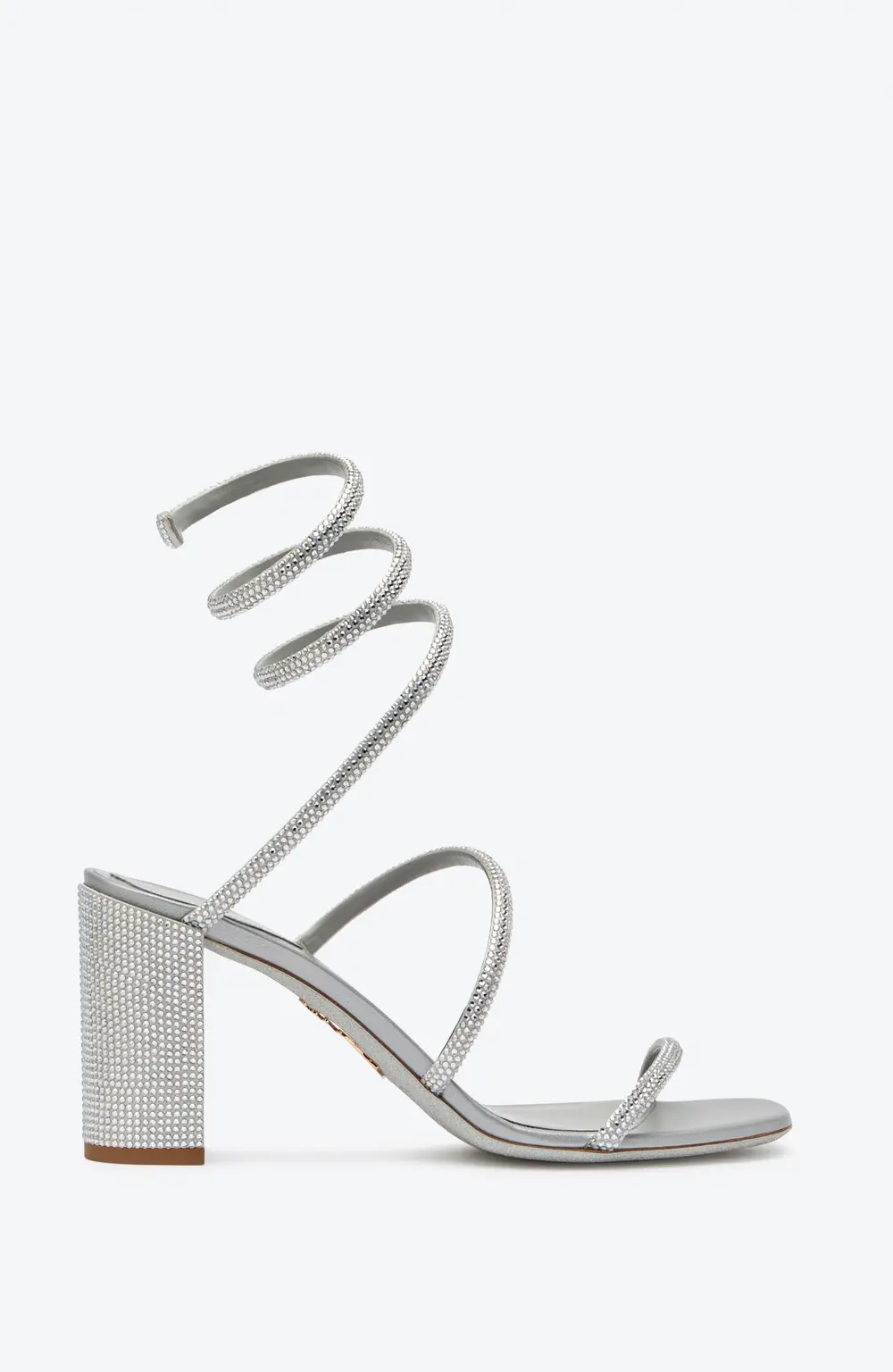 Rene Caovilla Cleo  Crystal Gray Sandal 80