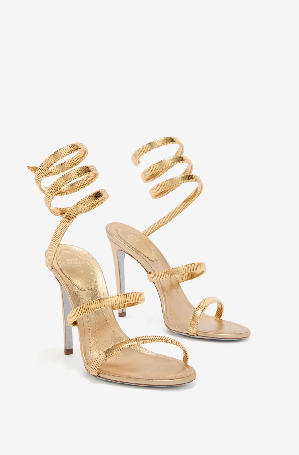 Rene Caovilla JUNIPER GOLD SANDAL 105