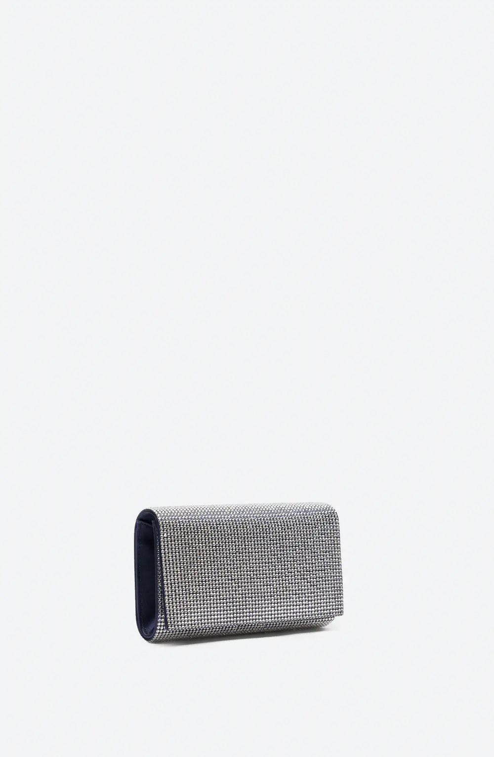 Rene Caovilla Aida Blue Clutch With All-Over Crystals
