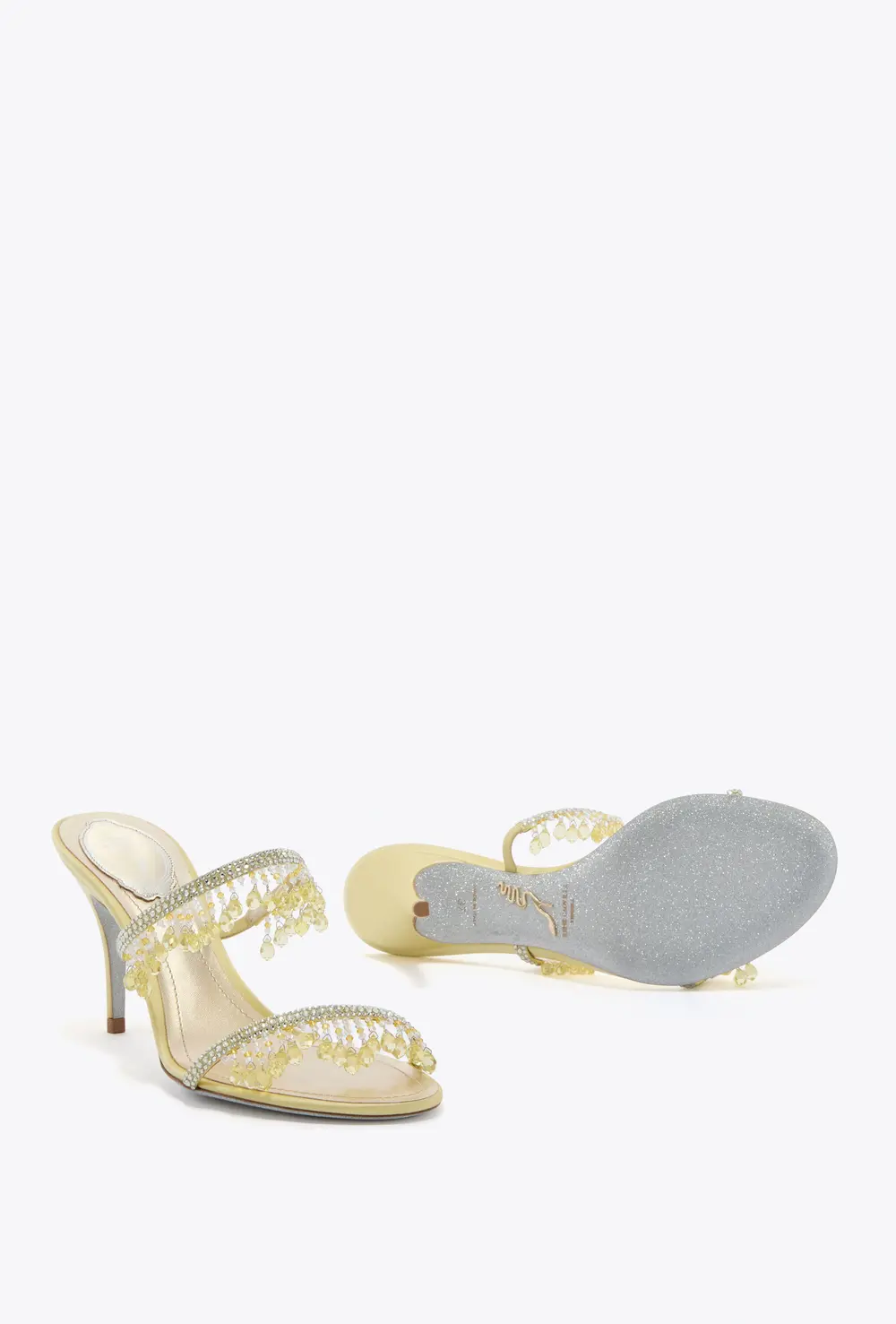 Rene Caovilla JAHANARA BUTTER YELLOW MULE 80