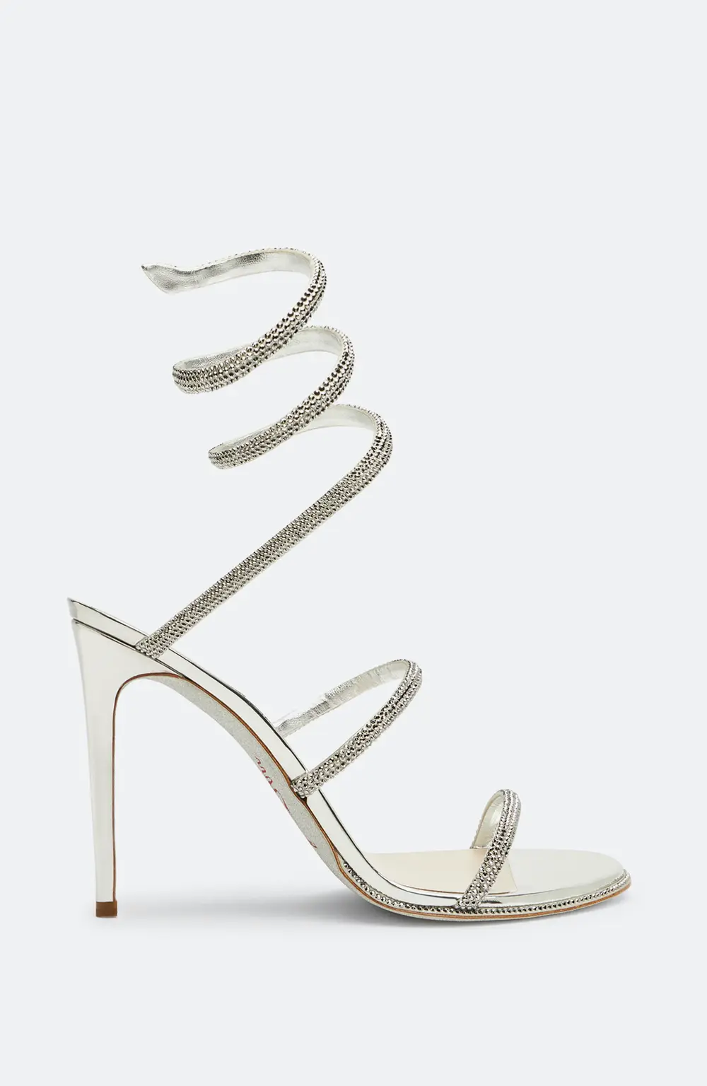 Rene Caovilla Cleo Crystal Silver Sandal 105