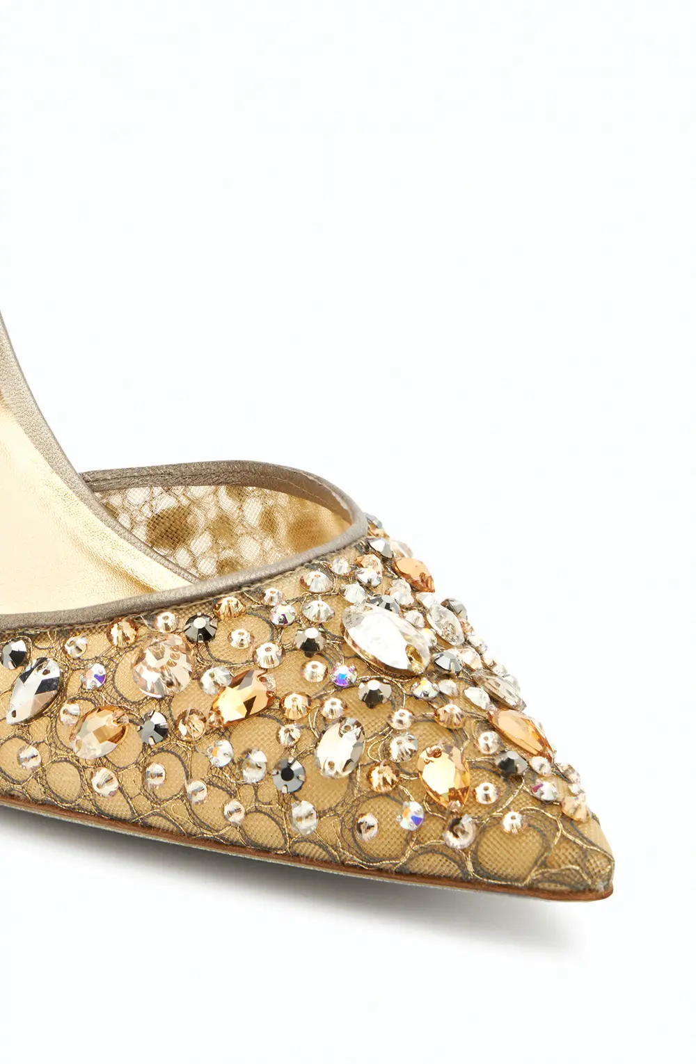 Rene Caovilla Cinderella Bronze Slingback 80