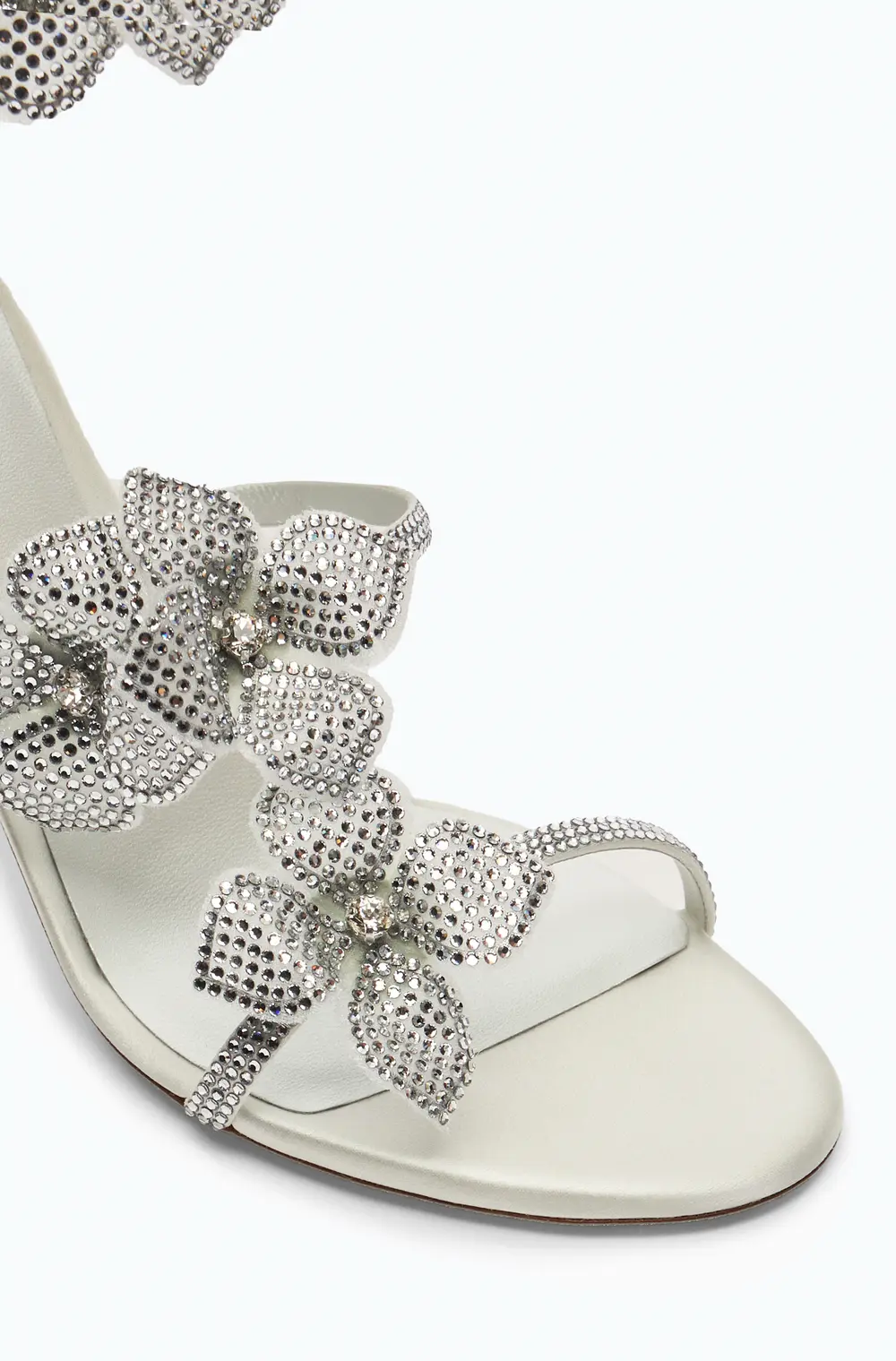 Rene Caovilla Floriane White Sandal 80