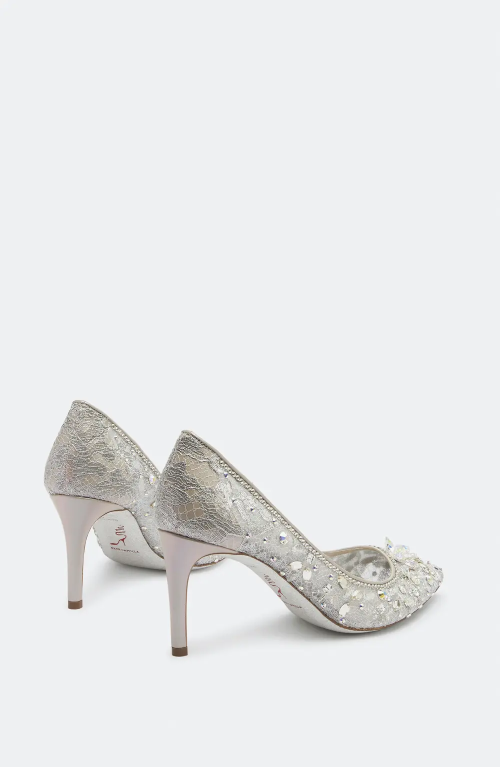 Rene Caovilla Grey Pointed Pumps Cinderella 75