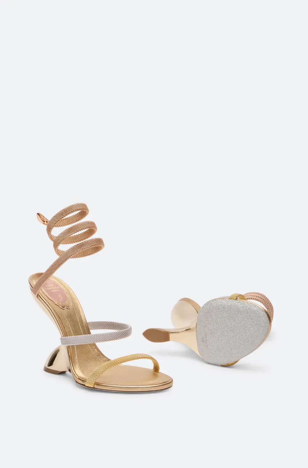 Rene Caovilla Trigold Symphony Three-Toned Sandal 105
