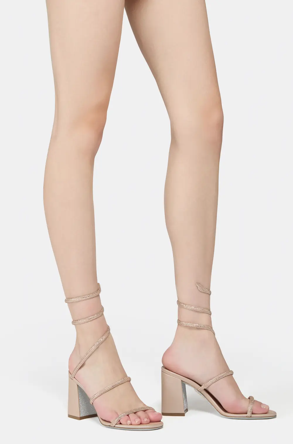 Rene Caovilla CLEO BLUSH PINK SANDAL 80
