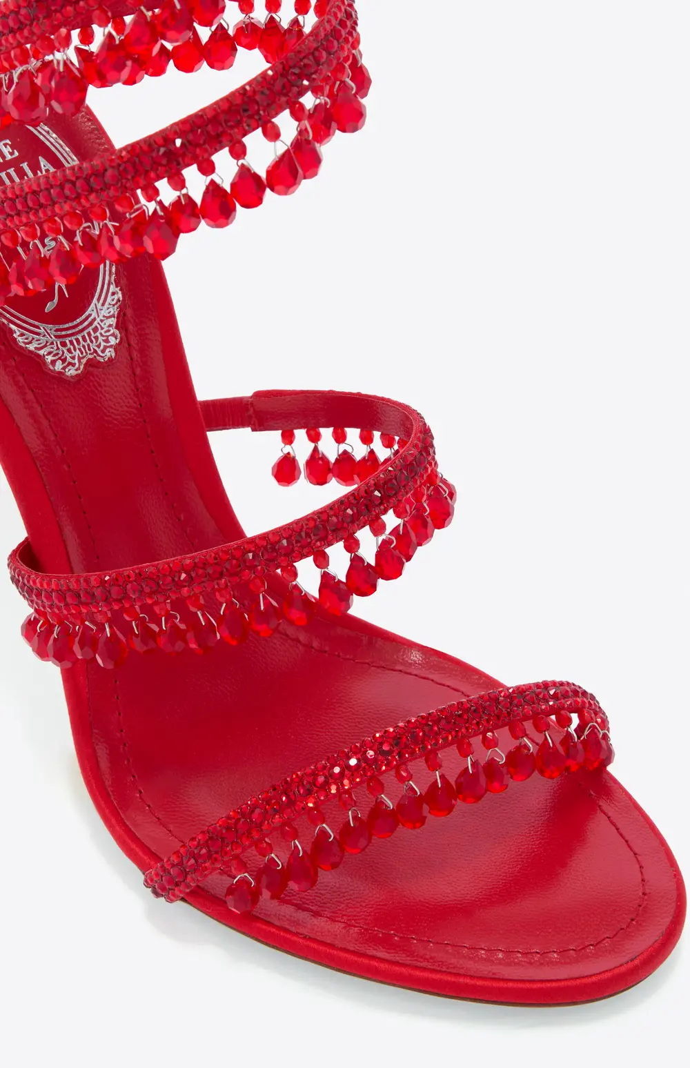 Rene Caovilla CHANDELIER RED SANDAL 105