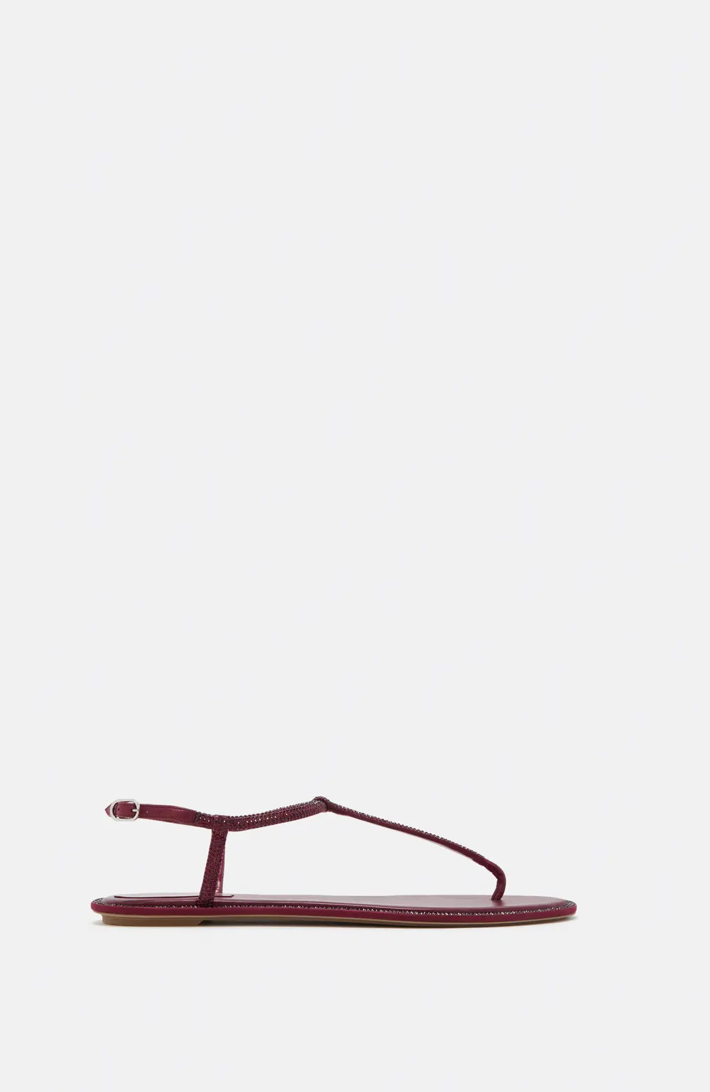 Rene Caovilla DIANA BURGUNDY SANDAL WITH CRYSTALS 10