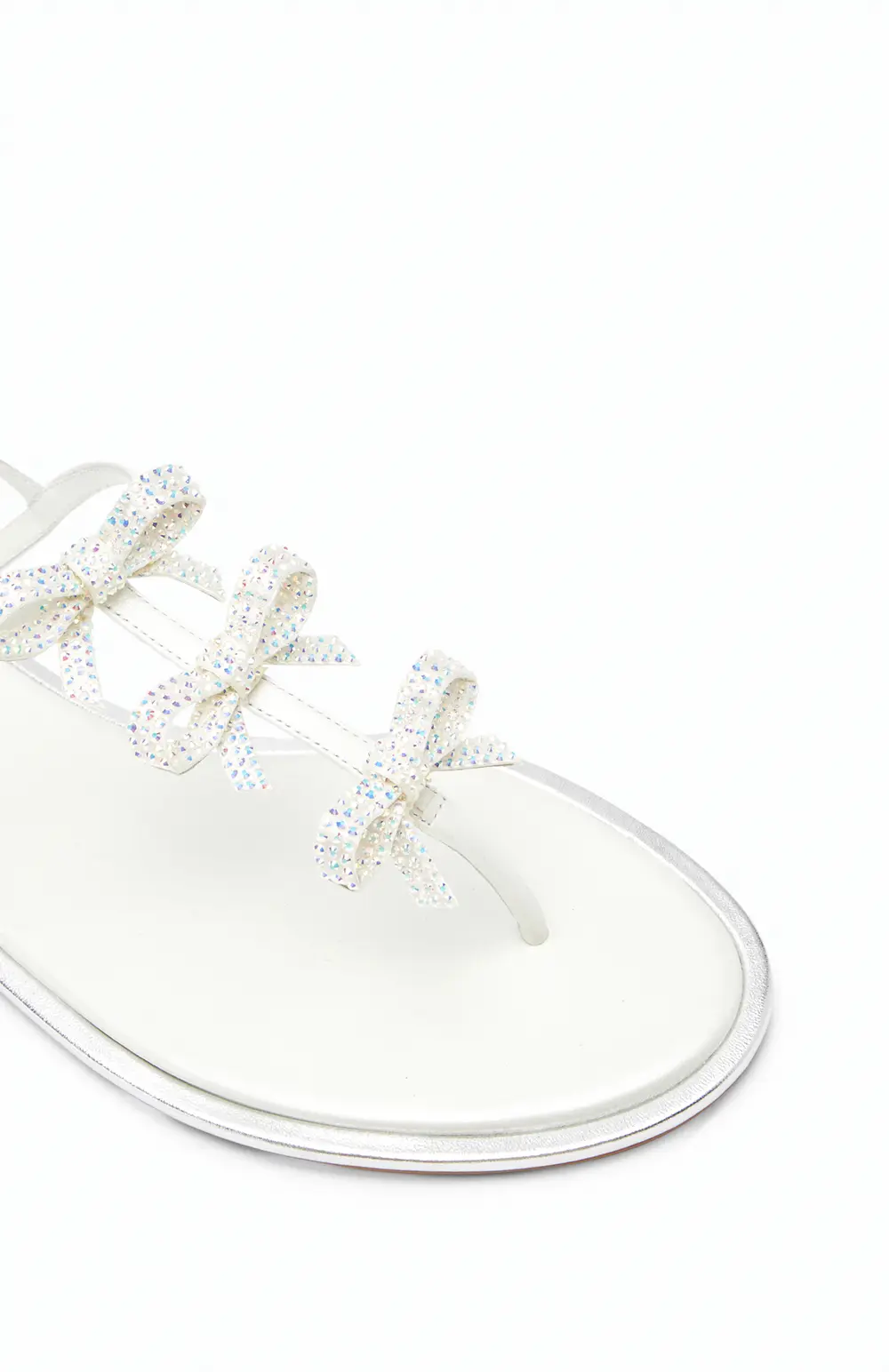 Rene Caovilla Caterina White Thong Sandal 10