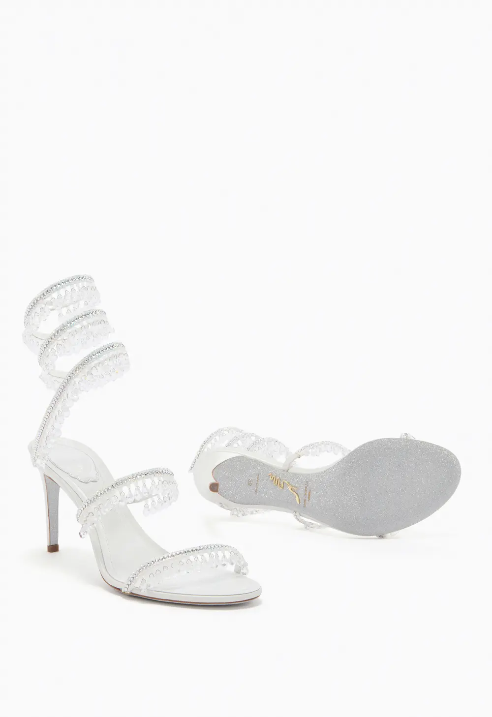Rene Caovilla CHANDELIER WHITE SANDAL 80