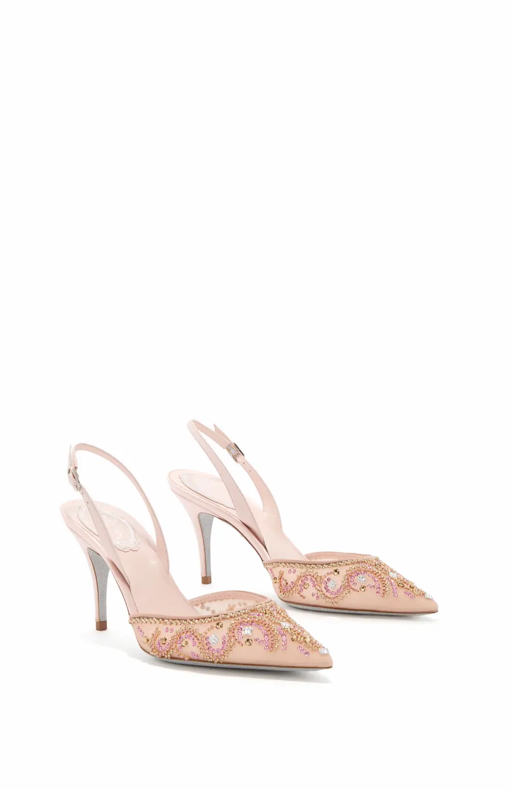 Rene Caovilla JAHANARA POWDER PINK SLINGBACK 80
