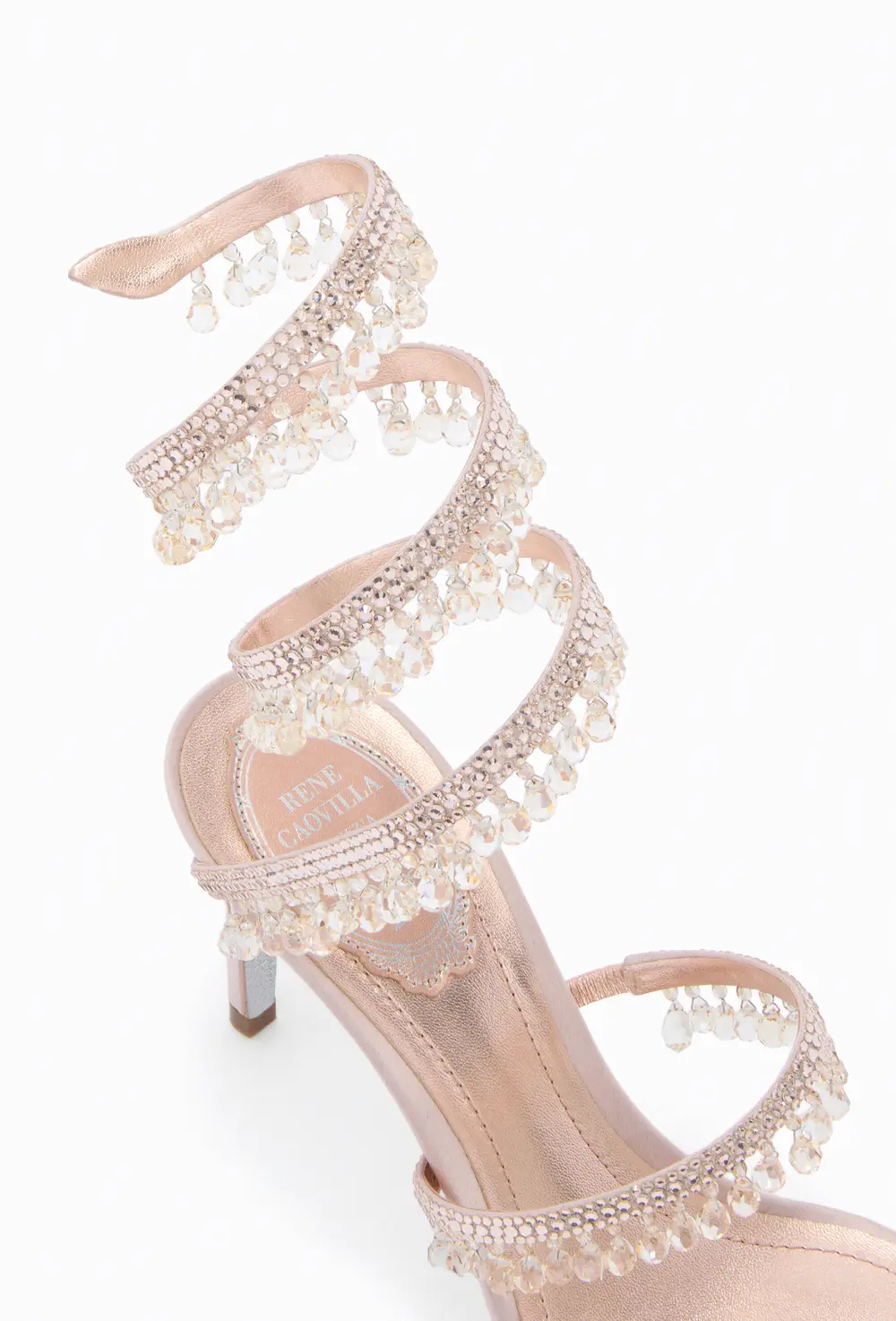 Rene Caovilla CHANDELIER LIGHT PINK SANDAL 80