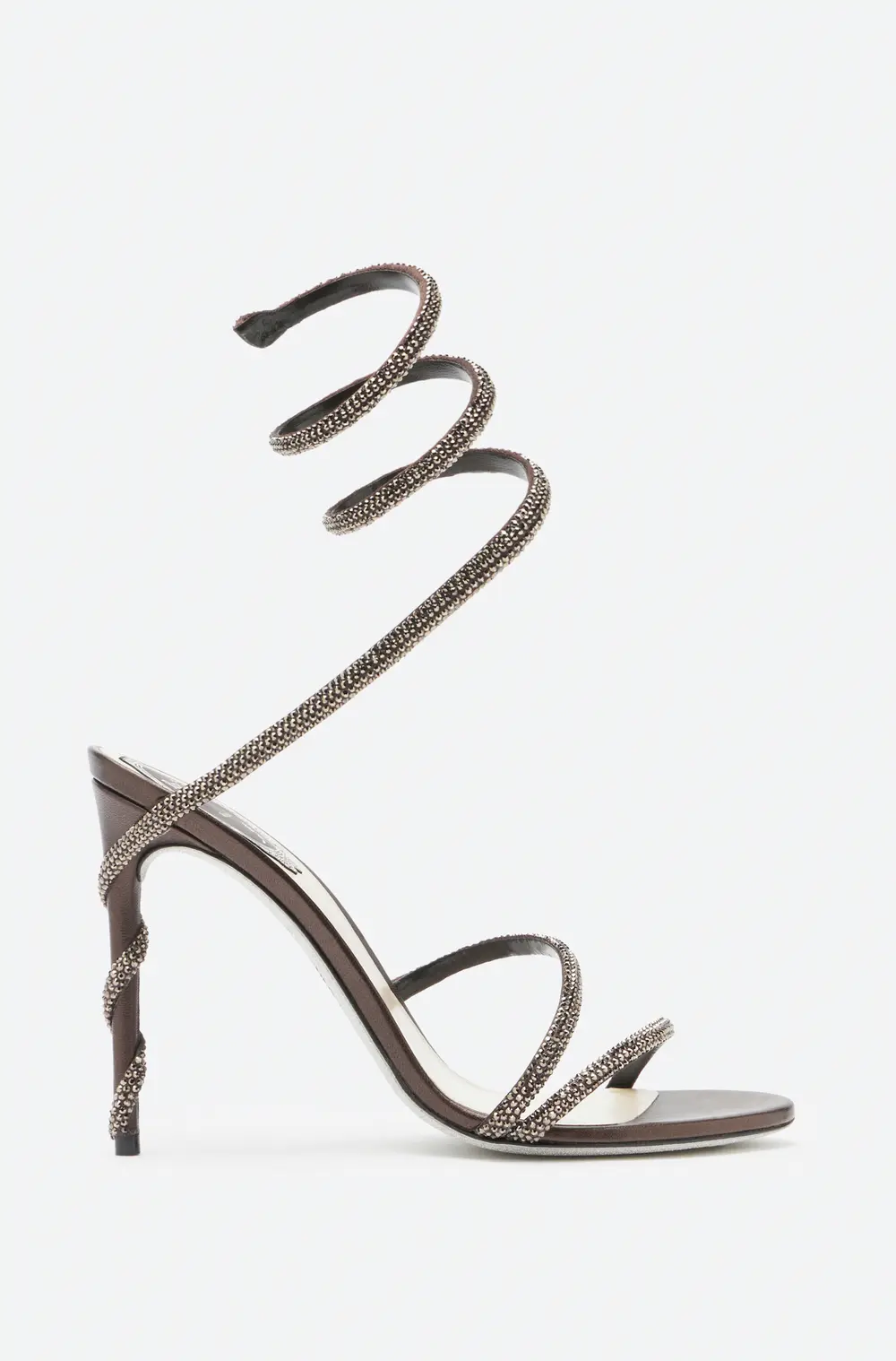 Rene Caovilla Margot Crystal Brown Sandal 105