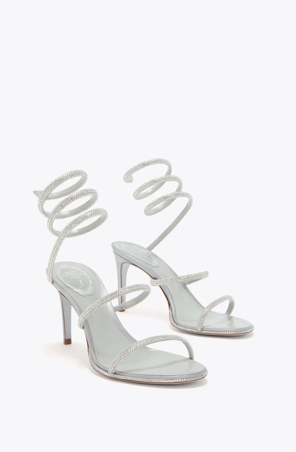 Rene Caovilla CLEO SILVER SANDAL 80