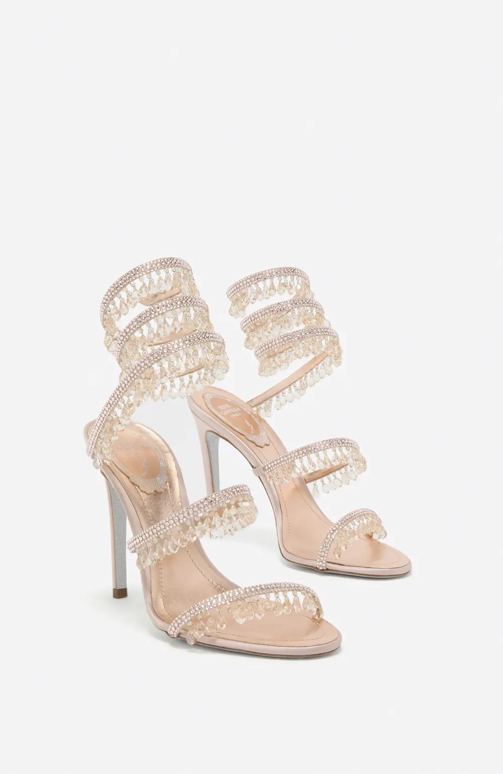 Rene Caovilla CHANDELIER LIGHT PINK SANDAL 105