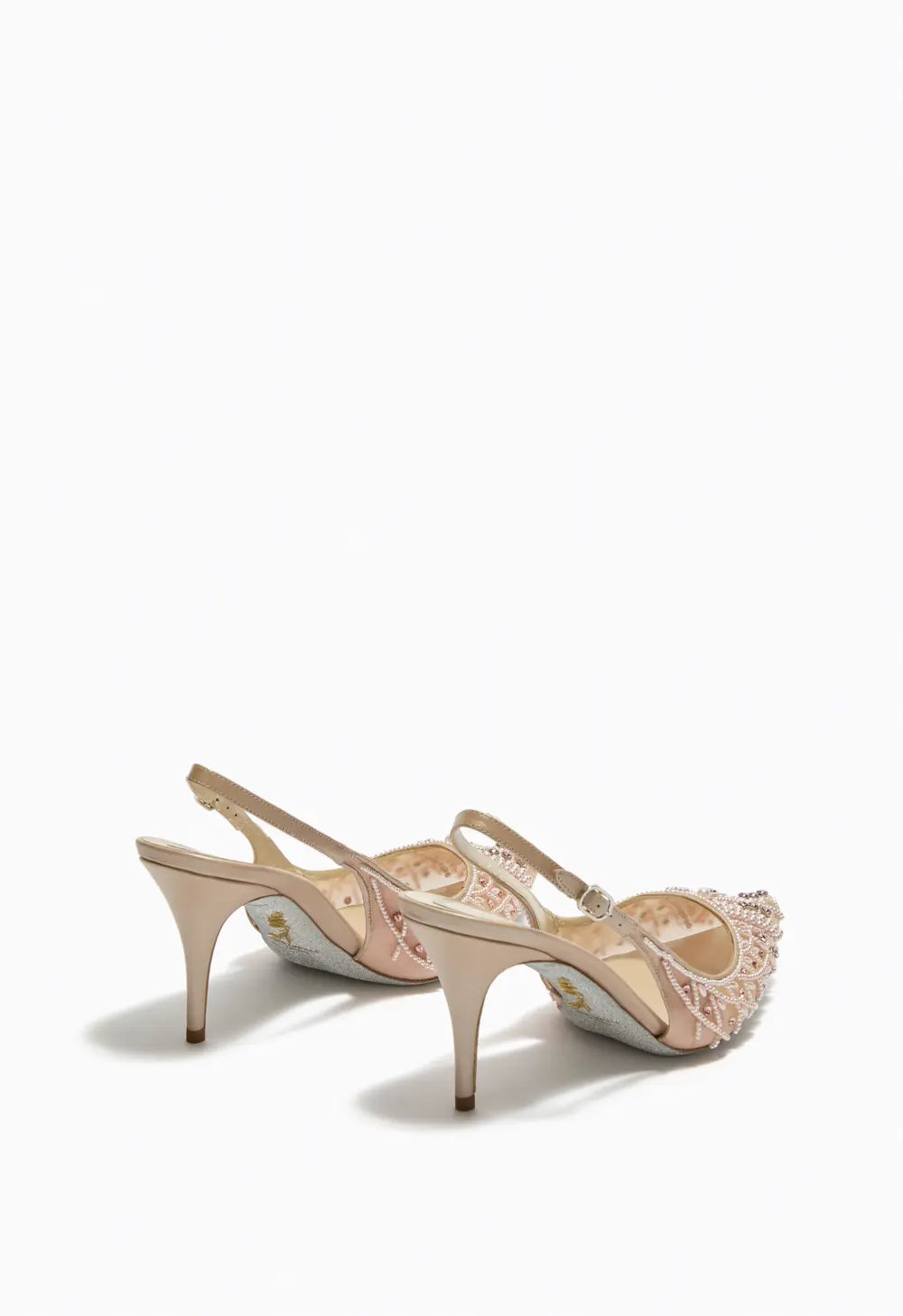 Rene Caovilla LOVELY POWDER PINK SLINGBACK 80