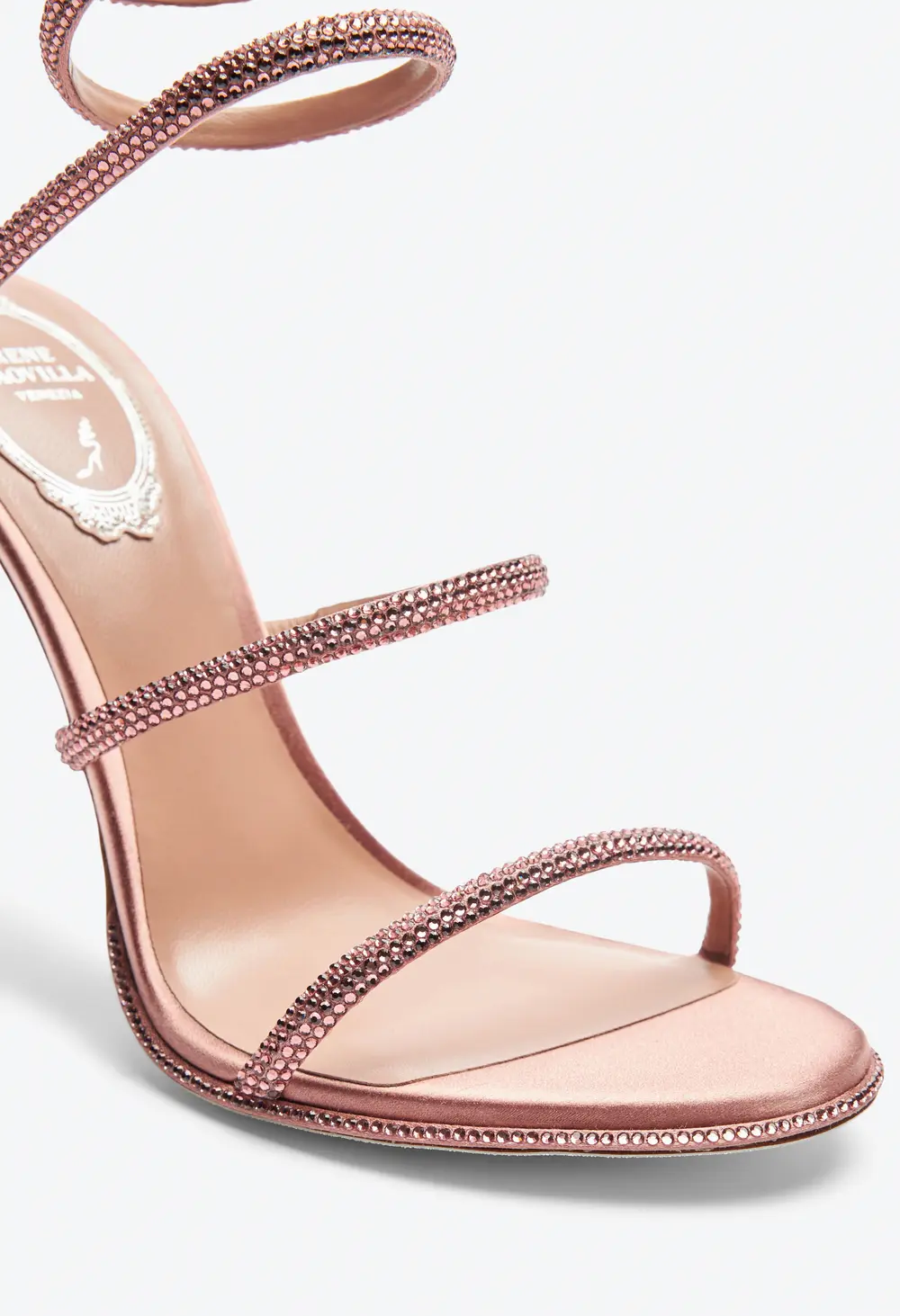 Rene Caovilla Cleo Rose Gold Sandal 105