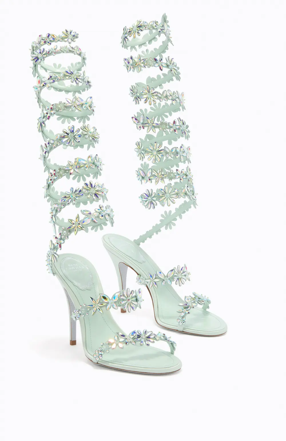 Rene Caovilla SUPER EVA MINT GREEN SANDAL 100