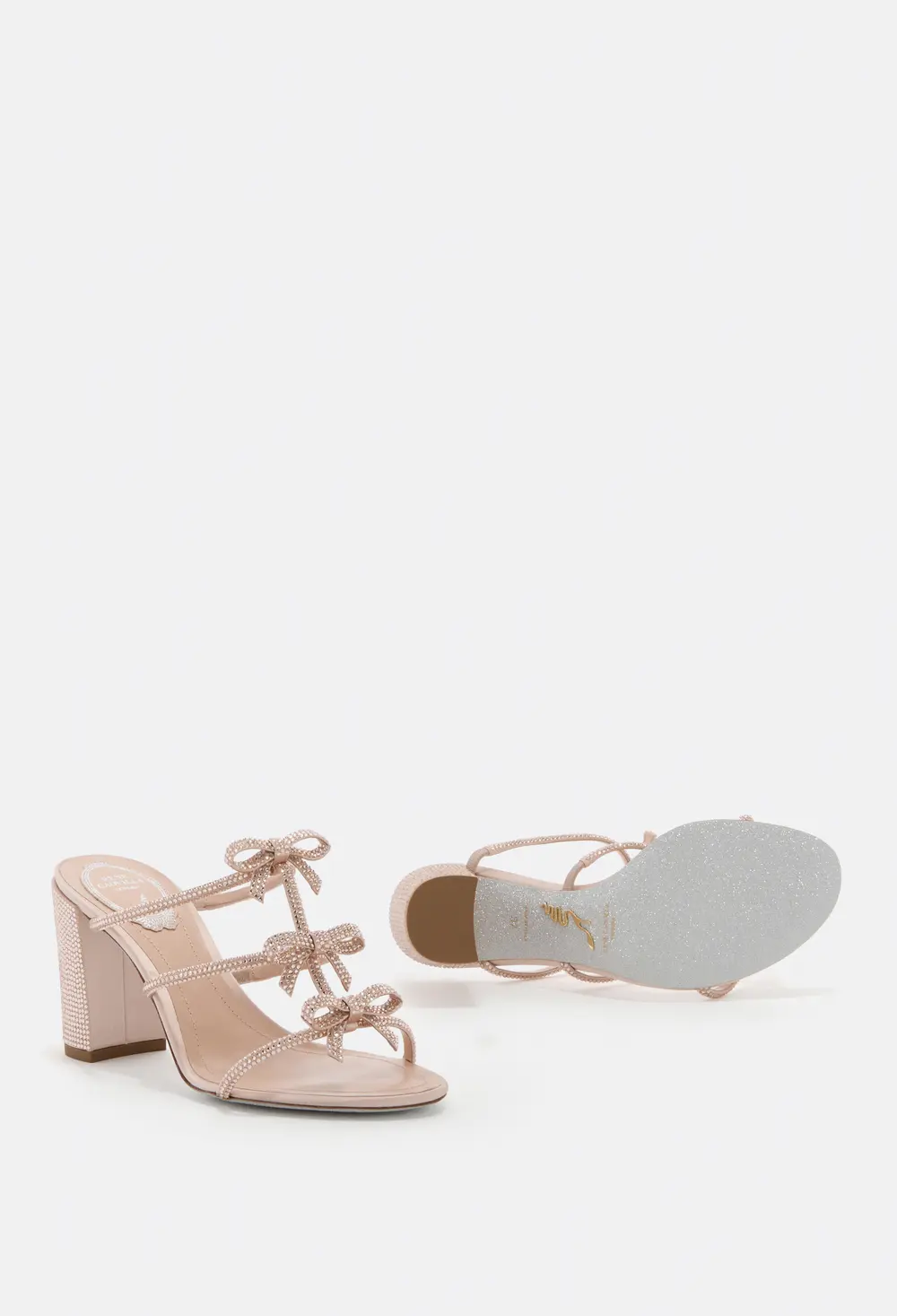 Rene Caovilla CATERINA BLUSH PINK MULE 80