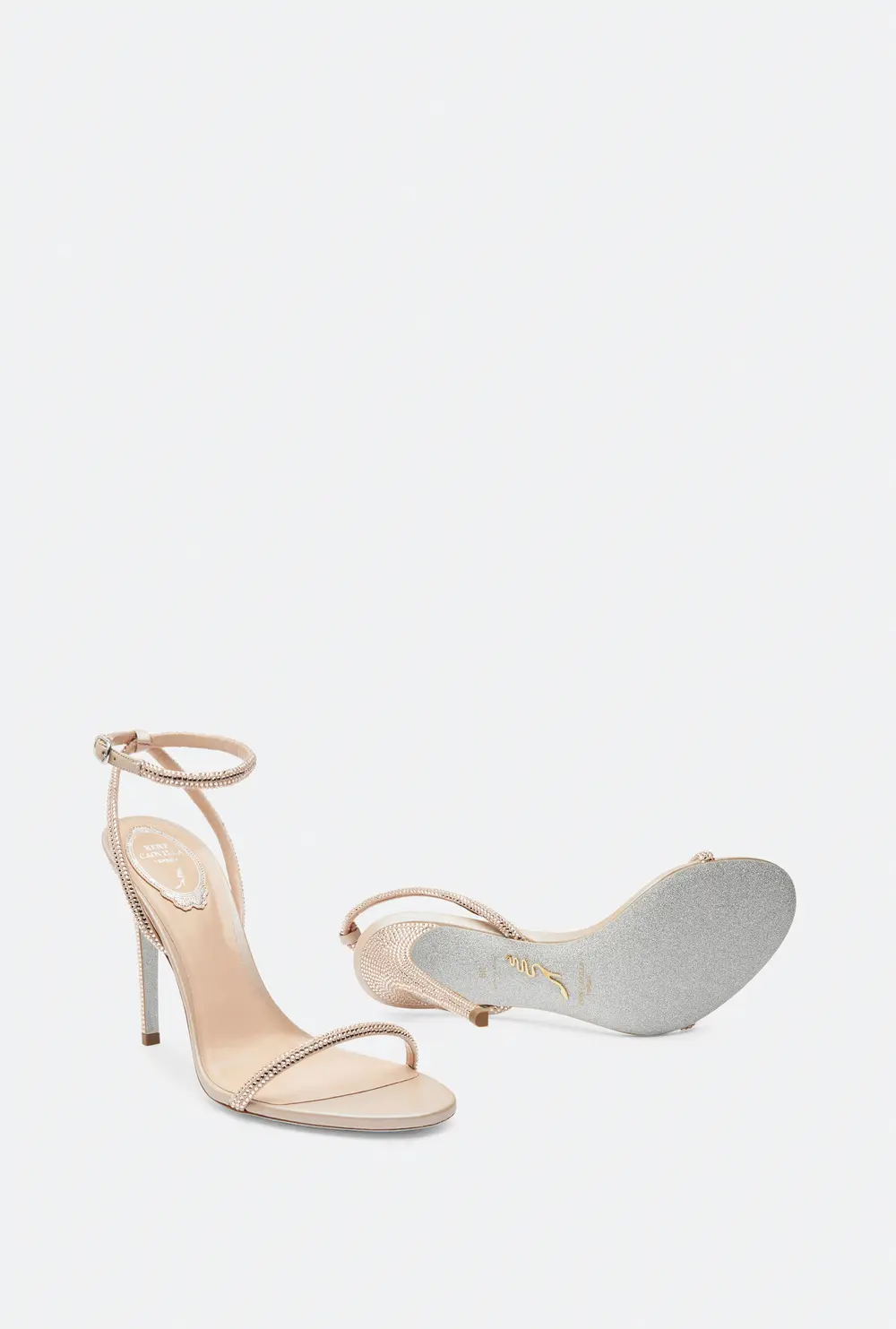 Rene Caovilla Ellabrita Crystal Blush Sandal 105